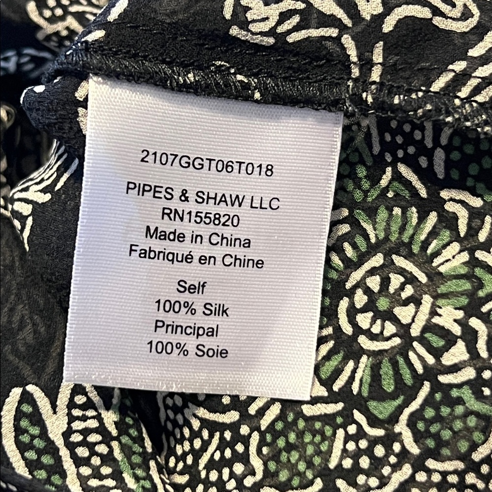 VERONICA BEARD Natuka Floral Print Sheer Ruffle Silk Blouse - Picture 10 of 12